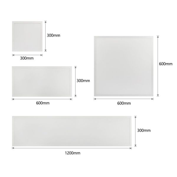 No Flicker Emergency LED Panel Light with PMMA Materials CRI >80Ra or 95-98 Triac Dimmable