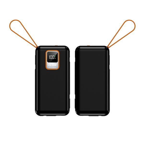 Outdoor 10000mAh TC Port Mini 22.5W Fast Charging Power Bank with Cable and Real Capacity