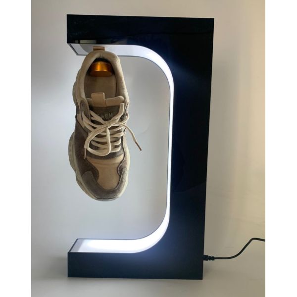 colorful led light magnetic levitation floating sneaker shoes display stand with remote controller
