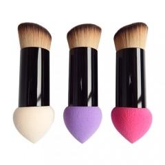 Quality Double Ended Face Blending Foundation Brush Beauty Sponge Applicator for sale