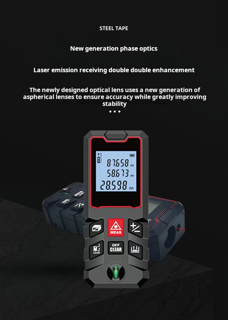 80m Laser Level Line Tool Tape Measure Measuring Area With 30 Sets Of Data Storage