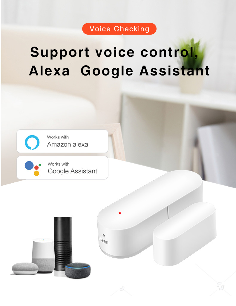 Zigbee 802.15.4 Wifi Door Window Sensor Tuya Smart Door Sensor No Hub