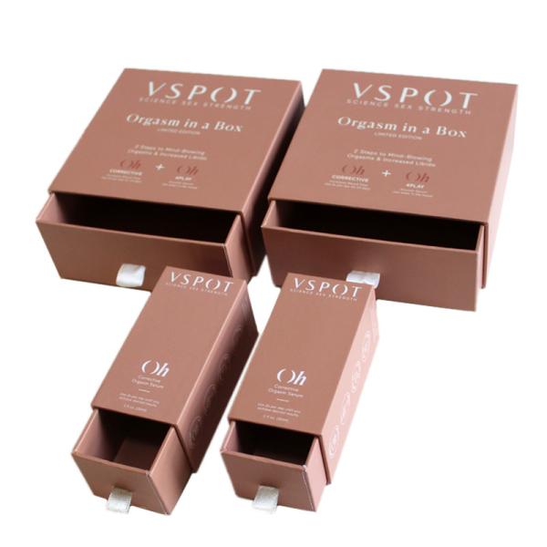 Quality Slide Out Gift Packing Boxes With Ribbon Rigid Cardboard And Custom Design for sale
