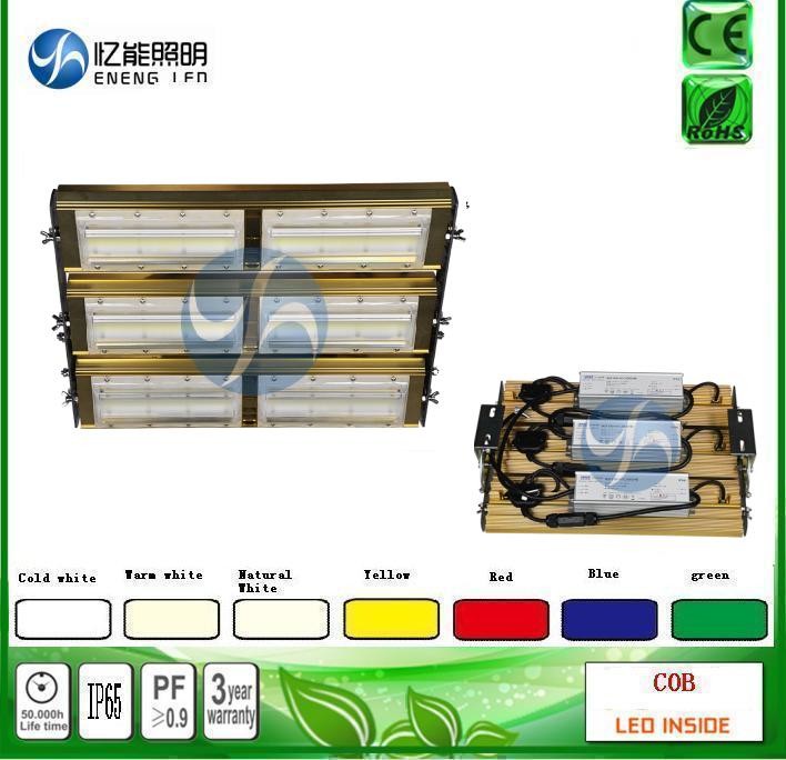 high power 1000W 600W led flood light high 140LM/W Red green green blue yellow color with Bridgelux cob AC85-265V