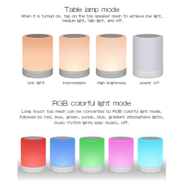 Romantic Lighting Bluetooth Speaker , Color Changing LED Portable Bluetooth Speaker