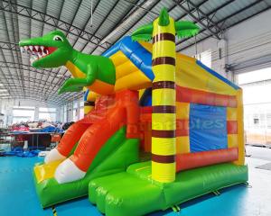 China Mini Dinosaur Bouncer Inflatable Bounce House With Slide on sale