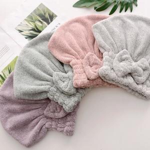 China Anti Bacterial Bamboo Turban Hair Towel Soft 350gsm wholesale