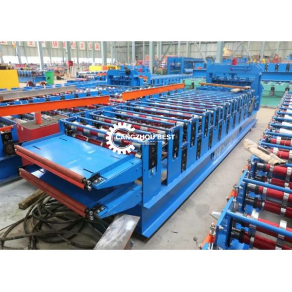 Color Steel Glazed Tile And Roofing Sheet Forming Machine 8-12m/Min Speed