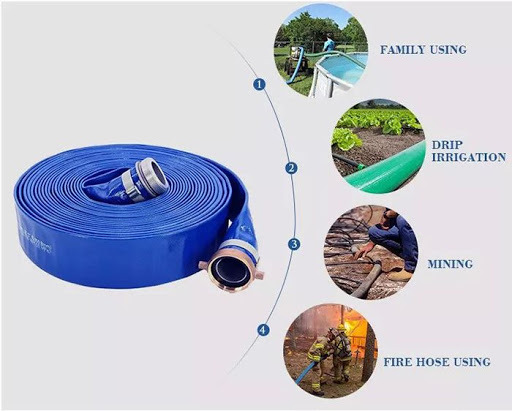 Colorful PVC Layflat Plastic Discharge Hose for Agriculture Irrigation
