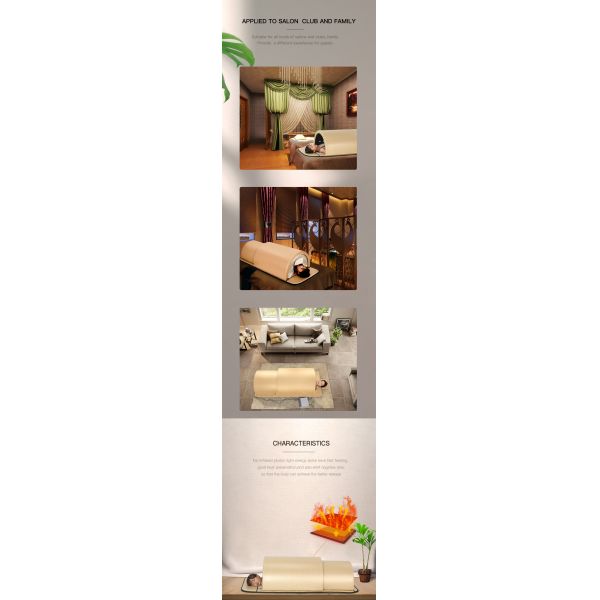 Home Spa Personal Red Light Infrared Sauna Dome Therapy Bed Portable 180x80