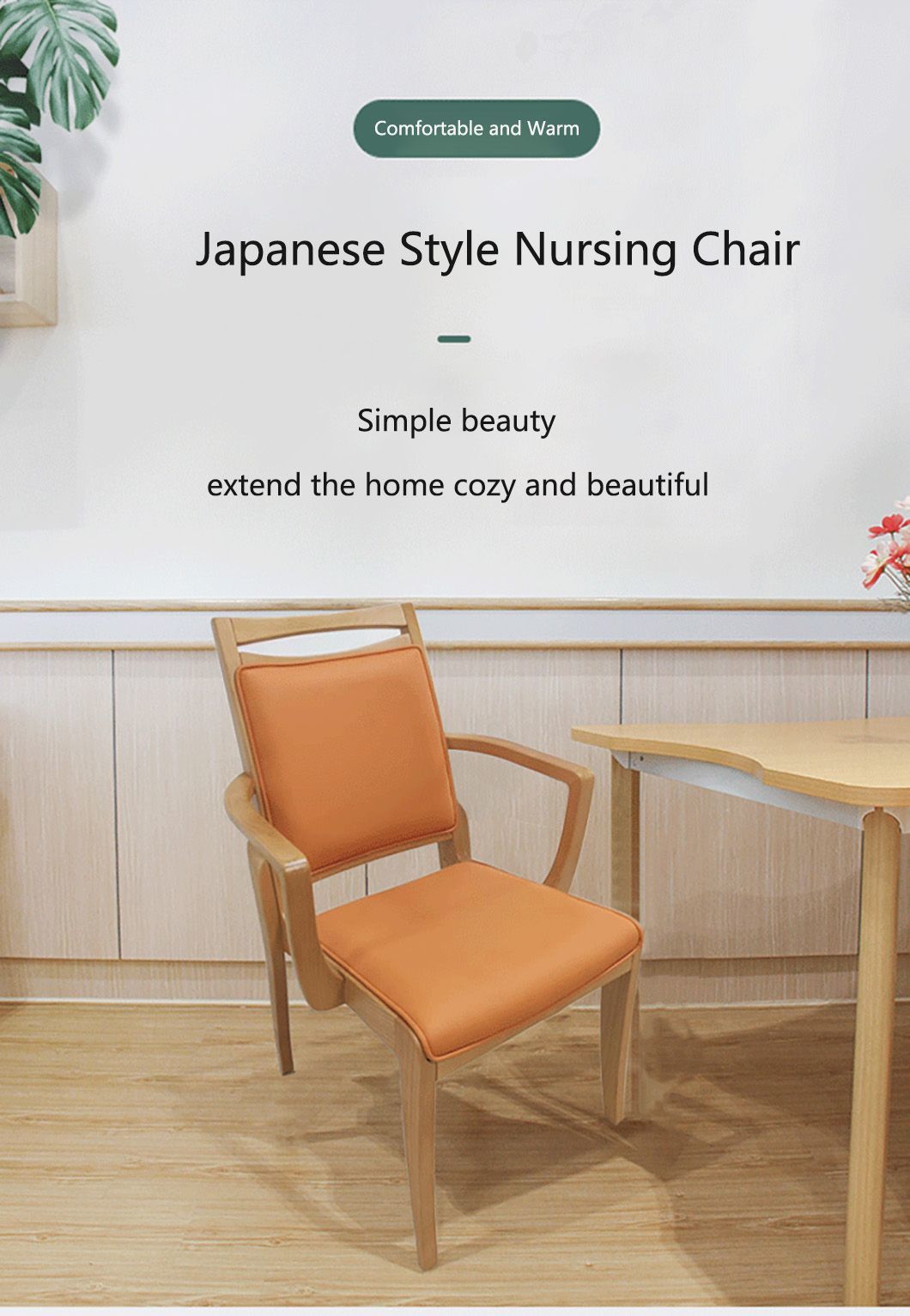 Wooden Chair Fashion Furniture Comfort Dining Room Scandinavian Office Minimalist Durable Fabric