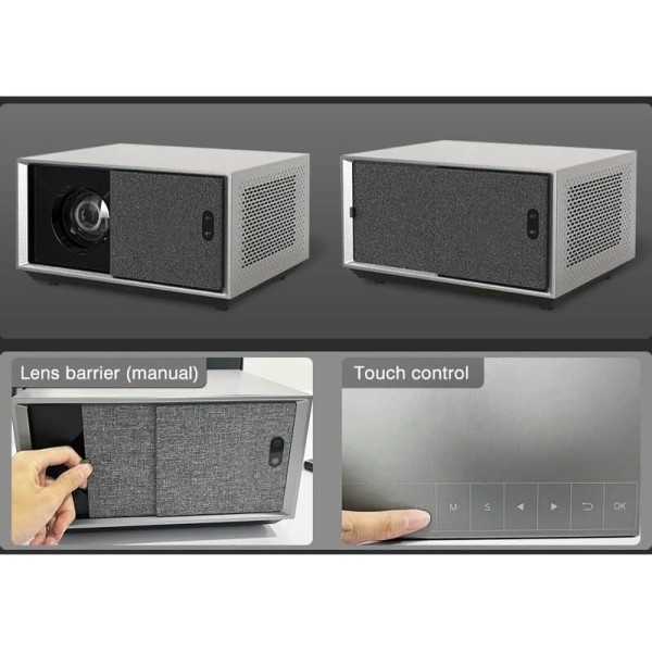 EHOMM S1 Premium Smart Projector Native 1080P 800 ANSI Android 9 WiFi Bluetooth Auto Focus Home Theater Projector with 300" Display