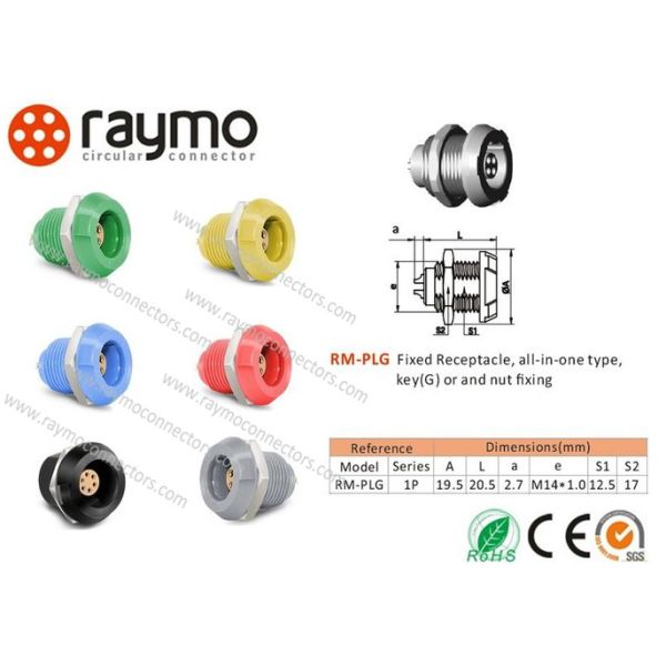 Professional Male Connector Plug CE ROHS Approval Threaded Robust Structure