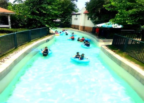 Quality PLC Swimming Pool 1000m Water Park Lazy River For Adults for sale