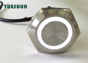 China 25mm Push Button Switch LED Illuminated , 24V 12V Illuminated Push Button Switch wholesale