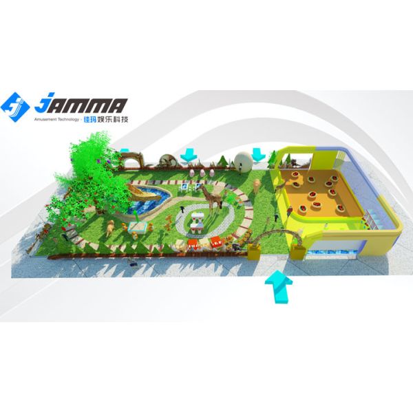 Multi Players Virtual Reality Center Custom Indoor 100 Sqm Electic System