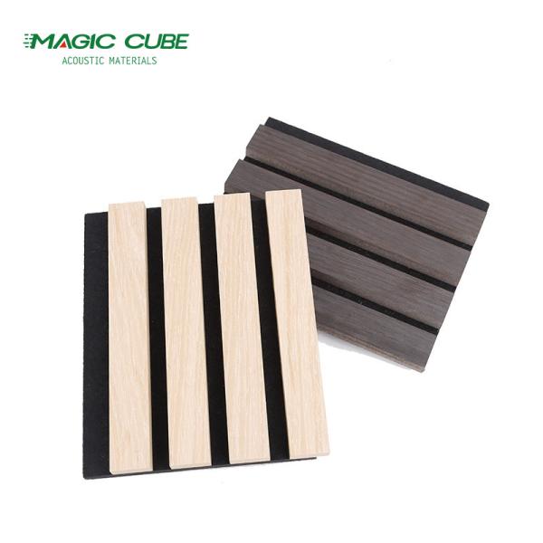 Quality Customized Edge to Edge 13mm Oak Veneer Wood Acoustic Insulation for Soundproofing for sale
