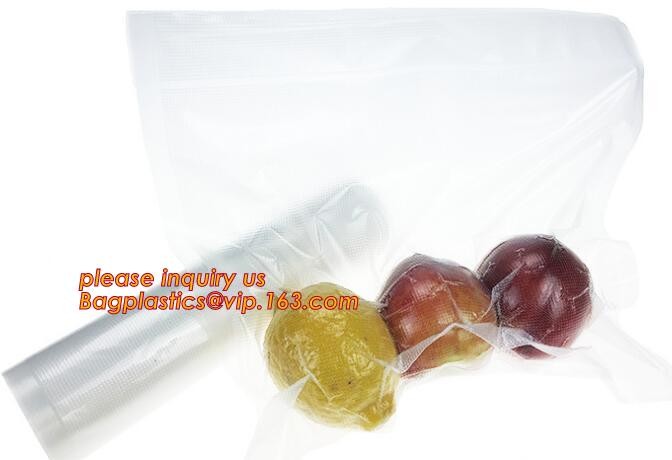 Embossing Resealable Vacuum Food Bags For Household Eco- friendly Texture Vacuum Food Storage Plastic Bag Rolls Moisture