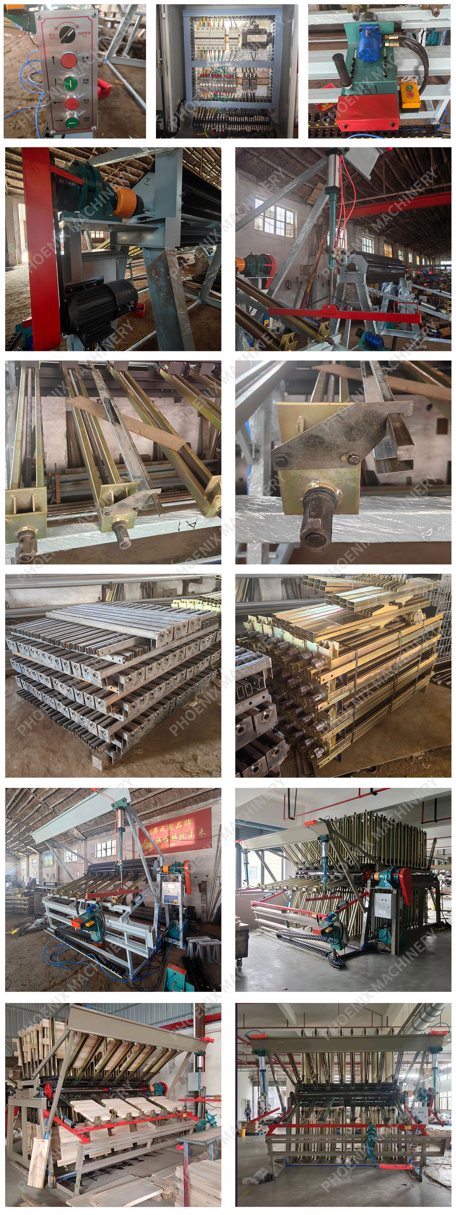 2500*1250mm Max. Working Size Woodworking Rotary Pneumatic Clamp Carrier for Gluing