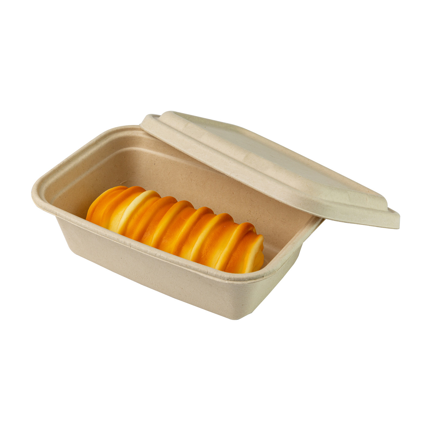 Biodegradable Paper Pulp Lunch Container, Sugarcane Bagasse Food Container, Disposable Tableware