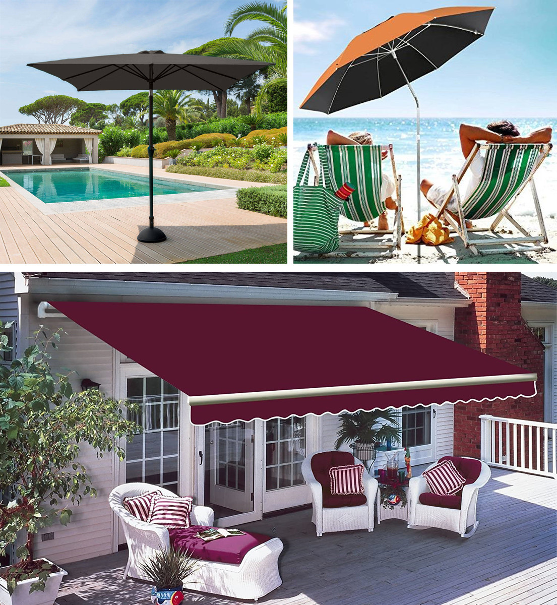 Retractable Coated Waterproof Outdoor Awning Fabric Anti Splashing