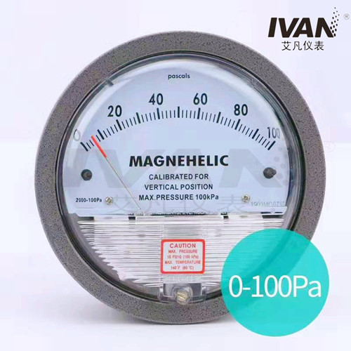 4" Dial Size Differential Pressure Meter for Measuring Pressure Differences up to 1.5kpa