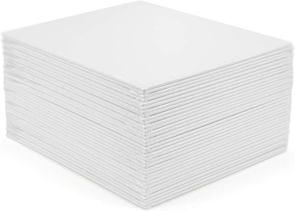 Quality 10''X8'' Pure Cotton Blank Canvas Panel Board 24 Pack 3mm Thickness for sale