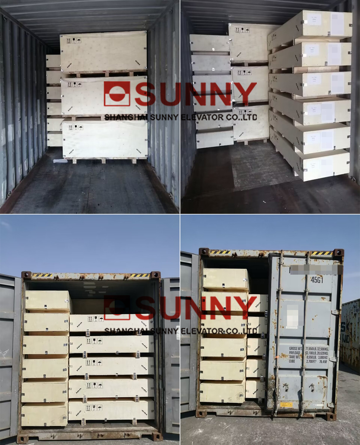 ISO9001 Passenger Lift Elevator Door Components Box Packing