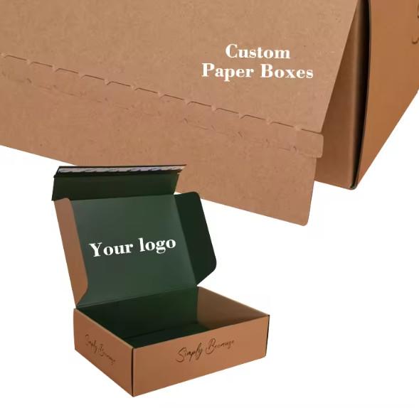 Quality Custom Size Print Corrugated Paper Boxes Cardboard Zipper Tear Strip Mailer Packaging Box for sale