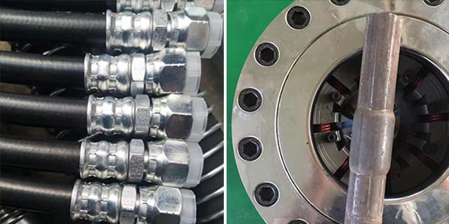 Hydraulic 3 Inch 6-76mm 4 Layers Hose Big Size Industrial Braided Hose Crimping Machine 3kw Compact Structure