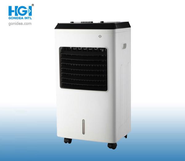 Quality Airflow 450m3/ H Portable Air Cooler 65DB 9m Wind Desert Cooler Water Tank for sale