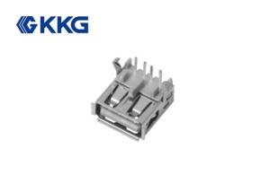 Right Angle USB Female Socket SMT Welded Type A Socket ROHS Approved