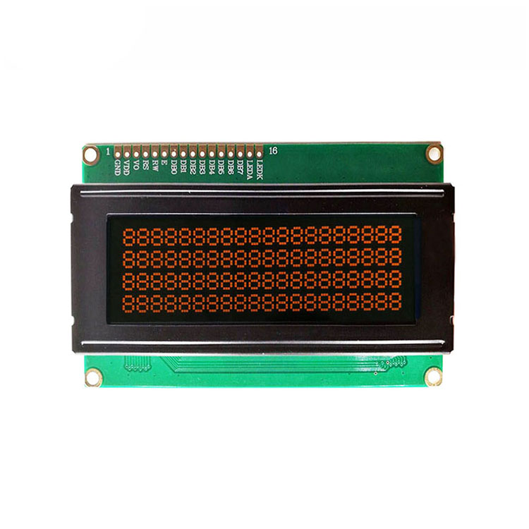 High Quality Custom Black Backlight 2004 LCD Panel with Row Needles 20x4 Character LCD 2004 LCD Display Module