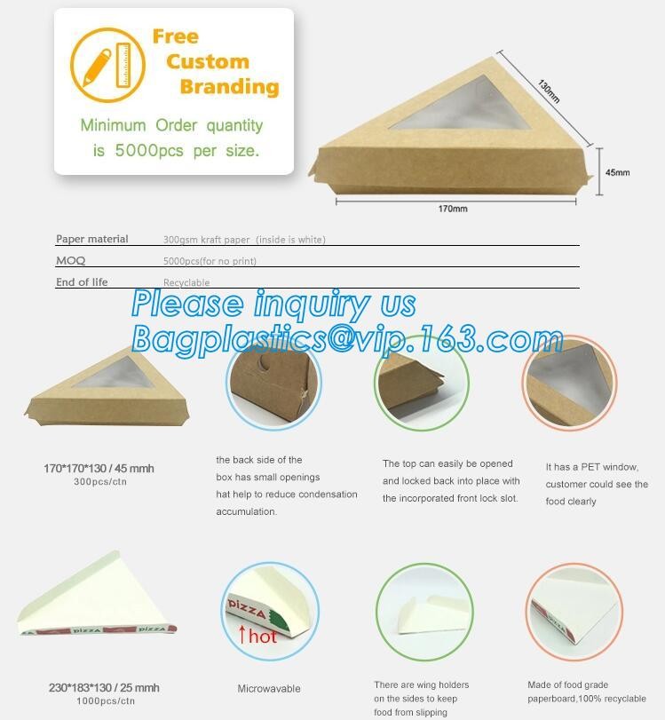kraft paper sandwich box with window ,triangle sandwich box for packaging,Cardboard Box With Clear Window Burger Sandwic