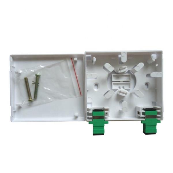 Quality 86 Type Mini 2 Core FTTH Wall Mount Patch PanelsTerminal Box for sale