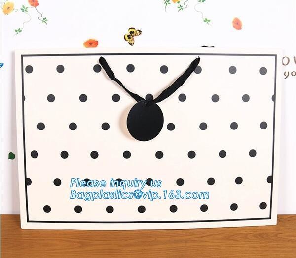 Fashion Custom Printing Luxury Gift Shopping Carrier Paper Bag With Your Own Logo Print,strong twisted handle black leat