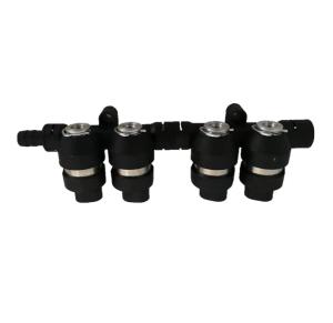 Assembled 4 Cylinder Black LPG CNG Injector Rail 2Ohm / 3Ohm