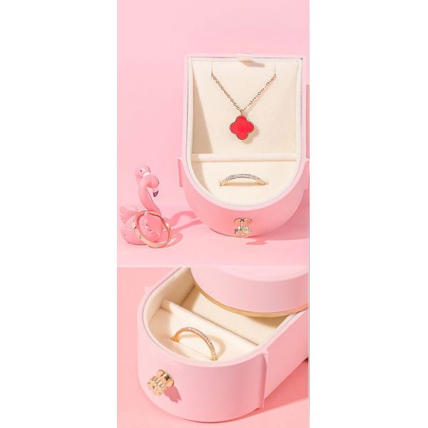 Clover Shape Eco Friendly Jewelry Boxes Four Leaf With Acrylic Transparent Cover
