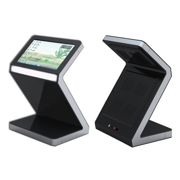High Brightness 32 Inch Touch Screen Kiosk Display Computer Or Android Configuration, Cute Z-shaped Stand