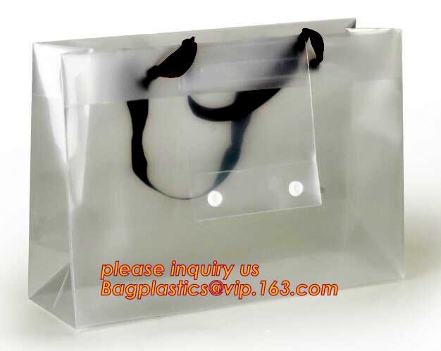 Promotional customized high quality soft loop plastic cloth bag,manufacturer custom soft loop handle polyethylene PE pla