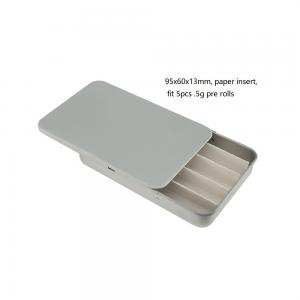 China  Pre Roll Tins For 4pcs 5pcs Joints Sliding Tin Box on sale