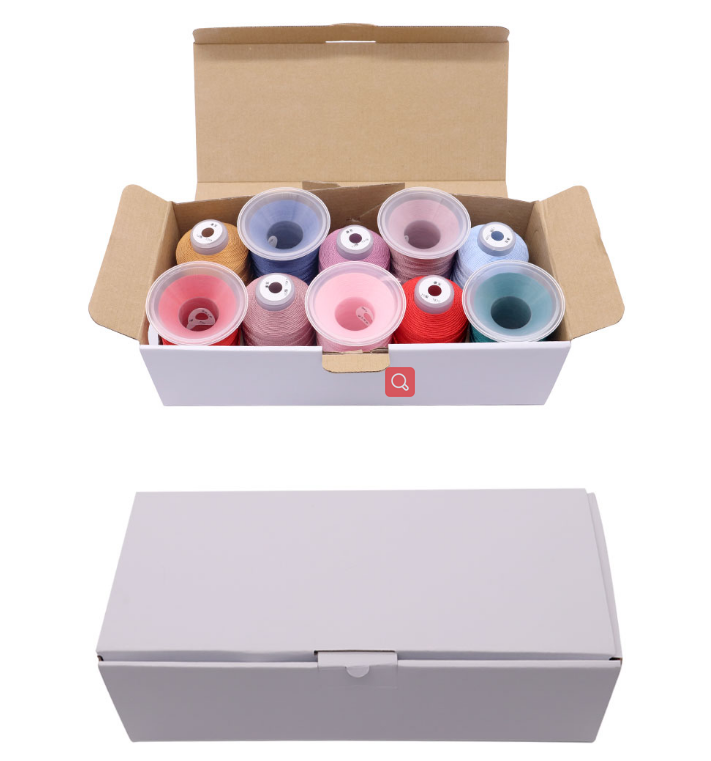 Low Shrinkage 100% Polyester Multi Color Sewing Threads for Yarn Count 3Plys Weaving Crafts