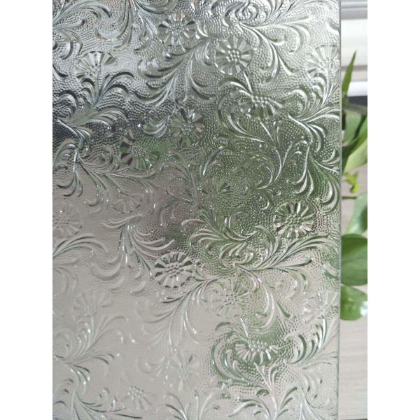 3.2mm 2mm Patterned Tempered Glass Patterned Figured Glass For Windows