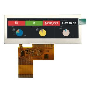 China 3.9 Inch Bar Type TFT LCD , 40 Pin TFT Display RGB Interface 480x128 wholesale
