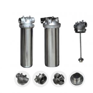 China Stainless Steel SS304 316 Single Water Cartridge Filter Housing For Water Treatment Machinery wholesale