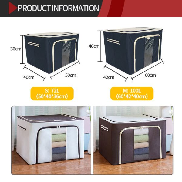 Silk Road Enterprise Multifunctional Fabric Household Storage Containers Collapsible Load 550g