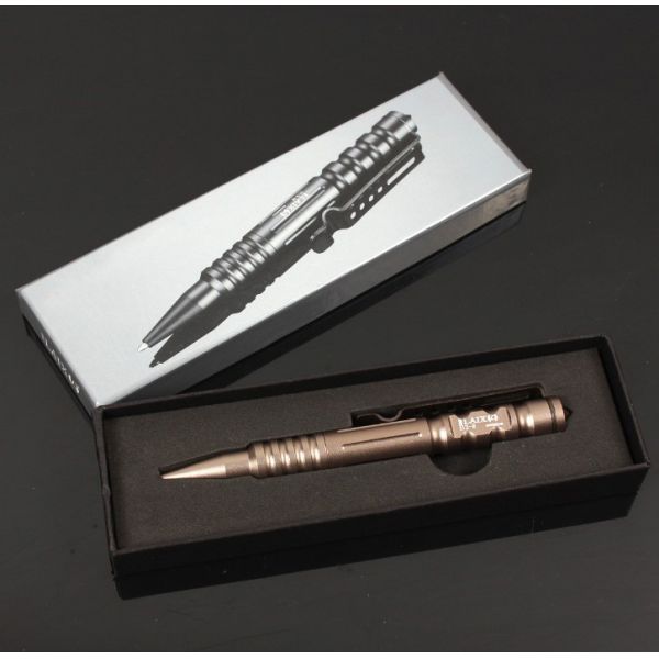 Stainless steel tactical defense pen LED pen with light multi-purpose self-defense pen tactical pen with Logo printing