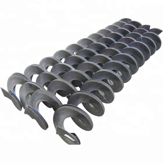 Non Shaft Continuous Screw Flight Blade Carbon Steel Material