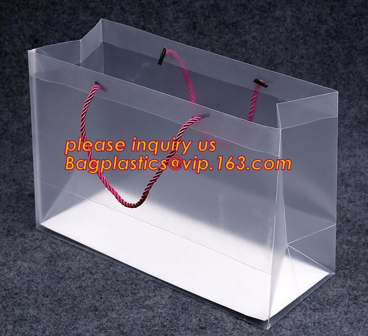 Promotional customized high quality soft loop plastic cloth bag,manufacturer custom soft loop handle polyethylene PE pla