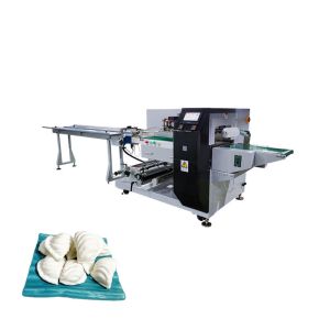 China PLC Controlled Pillow Packing Machine 220V Frozen Food Packaging Equipment wholesale
